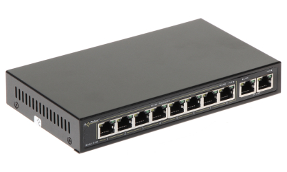 S108 Switch PoE 10 portowy dla 8 kamer IP (8xPoE + 2xUPLINK)