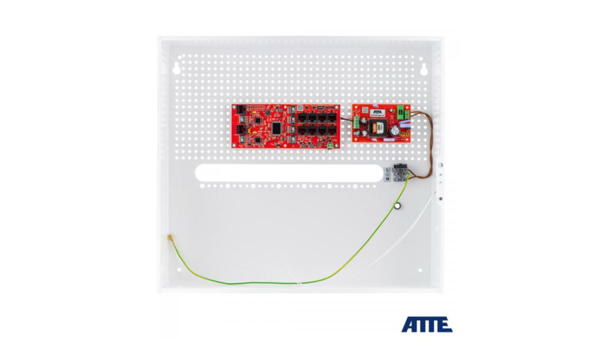 IP-8-20-H Zestaw do 8 kamer IP, w obudowie wewnętrznej ABOX-H (miejsce na NVR), zasilacz 96W, switch PoE 10 portowy (8xPoE 10/100Mbps + 2xGigabit Uplink), bezpieczniki elektroniczne, typu IP-8-20-H